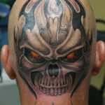 фото тату на затылке от 08.01.2018 №003 - tattoo on the back of the head - tatufoto.com