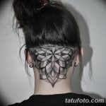 фото тату на затылке от 08.01.2018 №007 - tattoo on the back of the head - tatufoto.com