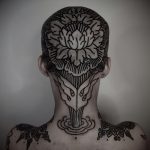 фото тату на затылке от 08.01.2018 №009 - tattoo on the back of the head - tatufoto.com