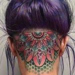 фото тату на затылке от 08.01.2018 №010 - tattoo on the back of the head - tatufoto.com