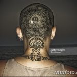 фото тату на затылке от 08.01.2018 №016 - tattoo on the back of the head - tatufoto.com