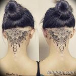 фото тату на затылке от 08.01.2018 №020 - tattoo on the back of the head - tatufoto.com