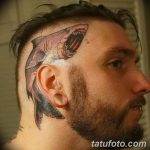 фото тату на затылке от 08.01.2018 №026 - tattoo on the back of the head - tatufoto.com