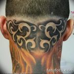 фото тату на затылке от 08.01.2018 №029 - tattoo on the back of the head - tatufoto.com