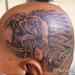 фото тату на затылке от 08.01.2018 №030 - tattoo on the back of the head - tatufoto.com