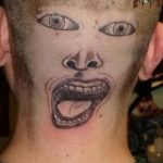 фото тату на затылке от 08.01.2018 №038 - tattoo on the back of the head - tatufoto.com