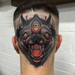 фото тату на затылке от 08.01.2018 №044 - tattoo on the back of the head - tatufoto.com