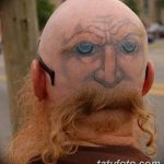 фото тату на затылке от 08.01.2018 №045 - tattoo on the back of the head - tatufoto.com