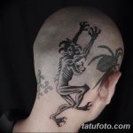 фото тату на затылке от 08.01.2018 №048 - tattoo on the back of the head - tatufoto.com