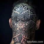фото тату на затылке от 08.01.2018 №055 - tattoo on the back of the head - tatufoto.com