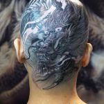 фото тату на затылке от 08.01.2018 №067 - tattoo on the back of the head - tatufoto.com