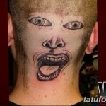 фото тату на затылке от 08.01.2018 №073 - tattoo on the back of the head - tatufoto.com