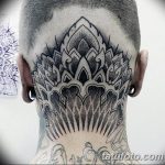фото тату на затылке от 08.01.2018 №077 - tattoo on the back of the head - tatufoto.com