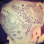 фото тату на затылке от 08.01.2018 №083 - tattoo on the back of the head - tatufoto.com