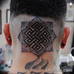 фото тату на затылке от 08.01.2018 №089 - tattoo on the back of the head - tatufoto.com