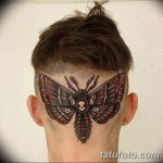 фото тату на затылке от 08.01.2018 №096 - tattoo on the back of the head - tatufoto.com