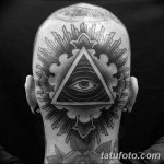 фото тату на затылке от 08.01.2018 №107 - tattoo on the back of the head - tatufoto.com