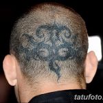 фото тату на затылке от 08.01.2018 №109 - tattoo on the back of the head - tatufoto.com