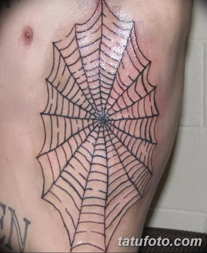 фото тату паутина на локте от 06.02.2018 № 079 - tattoo spider web on elbow...