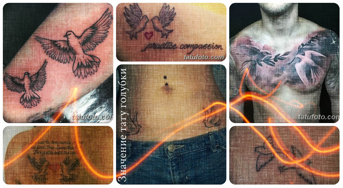 Значение тату голубки - коллекция фото рисунков с готовыми татуировками