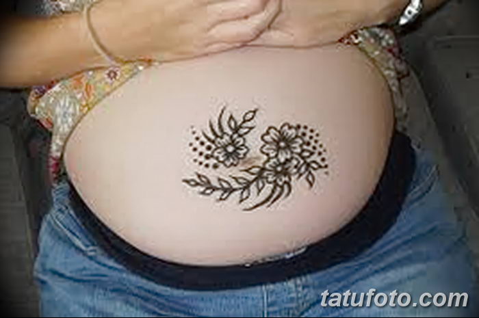 фото Мехенди на животе от 12.02.2018 №099 - Mehendi on the stomach - tatufoto.com