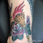 фото рисунок тату факел от 07.02.2018 №032 - torch tattoo - tatufoto.com