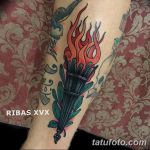 фото рисунок тату факел от 07.02.2018 №033 - torch tattoo - tatufoto.com