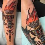 фото рисунок тату факел от 07.02.2018 №043 - torch tattoo - tatufoto.com