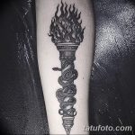 фото рисунок тату факел от 07.02.2018 №064 - torch tattoo - tatufoto.com