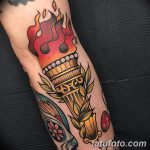фото рисунок тату факел от 07.02.2018 №073 - torch tattoo - tatufoto.com