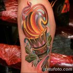 фото рисунок тату факел от 07.02.2018 №078 - torch tattoo - tatufoto.com