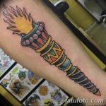 фото рисунок тату факел от 07.02.2018 №091 - torch tattoo - tatufoto.com