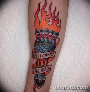 фото рисунок тату факел от 07.02.2018 №119 - torch tattoo - tatufoto.com