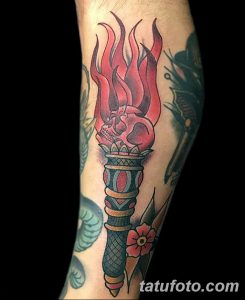 фото рисунок тату факел от 07.02.2018 №120 - torch tattoo - tatufoto.com