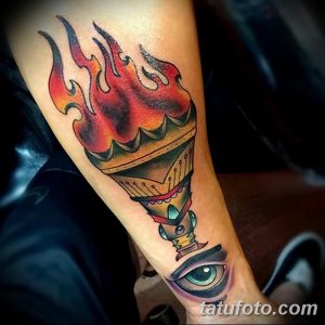 фото рисунок тату факел от 07.02.2018 №121 - torch tattoo - tatufoto.com
