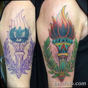 фото рисунок тату факел от 07.02.2018 №122 - torch tattoo - tatufoto.com
