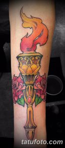 фото рисунок тату факел от 07.02.2018 №125 - torch tattoo - tatufoto.com