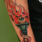 фото рисунок тату факел от 07.02.2018 №144 - torch tattoo - tatufoto.com