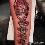 фото рисунок тату факел от 07.02.2018 №157 - torch tattoo - tatufoto.com