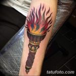 фото рисунок тату факел от 07.02.2018 №168 - torch tattoo - tatufoto.com
