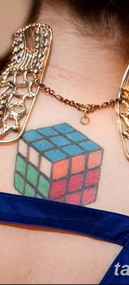 фото тату Кубик Рубика от 24.02.2018 №001 — tattoo Rubik’s Cube — tatufoto.com