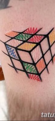 фото тату Кубик Рубика от 24.02.2018 №005 — tattoo Rubik’s Cube — tatufoto.com