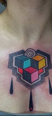 фото тату Кубик Рубика от 24.02.2018 №006 — tattoo Rubik’s Cube — tatufoto.com