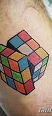 фото тату Кубик Рубика от 24.02.2018 №007 — tattoo Rubik’s Cube — tatufoto.com