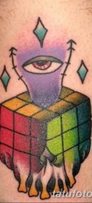 фото тату Кубик Рубика от 24.02.2018 №011 — tattoo Rubik’s Cube — tatufoto.com