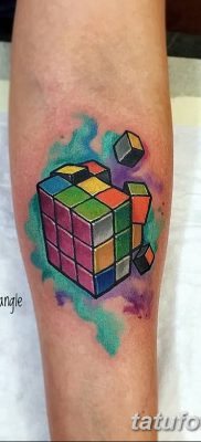 фото тату Кубик Рубика от 24.02.2018 №018 — tattoo Rubik’s Cube — tatufoto.com