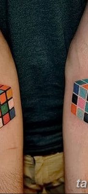 фото тату Кубик Рубика от 24.02.2018 №023 — tattoo Rubik’s Cube — tatufoto.com