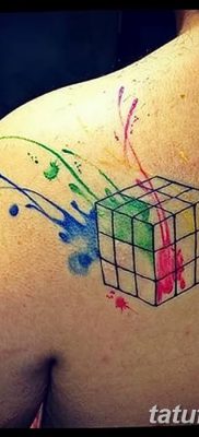 фото тату Кубик Рубика от 24.02.2018 №027 — tattoo Rubik’s Cube — tatufoto.com