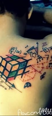 фото тату Кубик Рубика от 24.02.2018 №031 — tattoo Rubik’s Cube — tatufoto.com