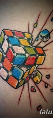 фото тату Кубик Рубика от 24.02.2018 №032 — tattoo Rubik’s Cube — tatufoto.com